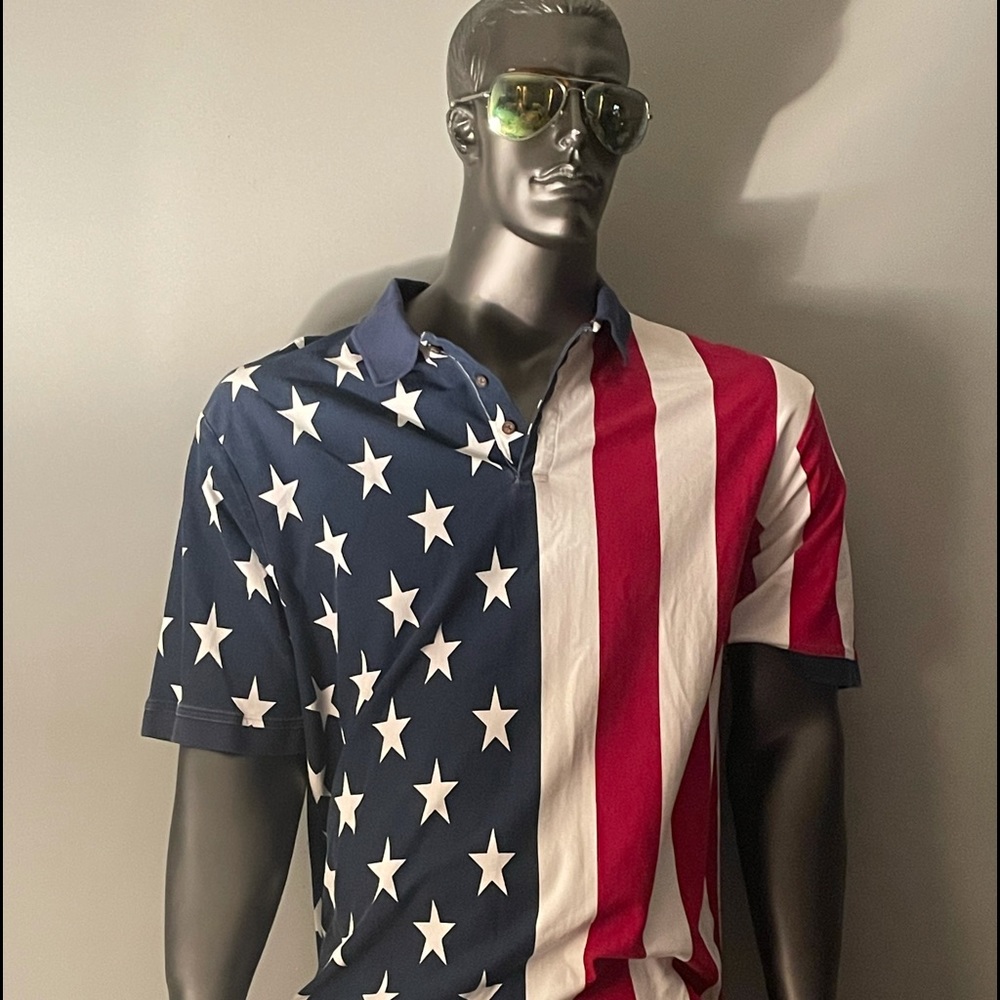 Mens’s XL Flag polo shirt
